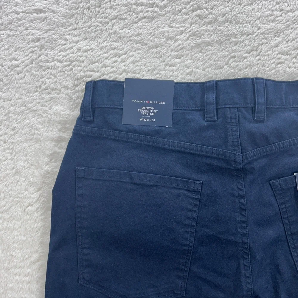 Tommy Hilfiger Pants Men's‎ 32X30 Navy Blue Denton Chino Stretch Straight Fit